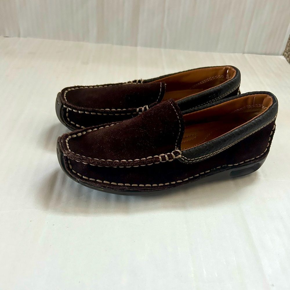 Cole Haan Nike Air Kids Brown Suede Loafers